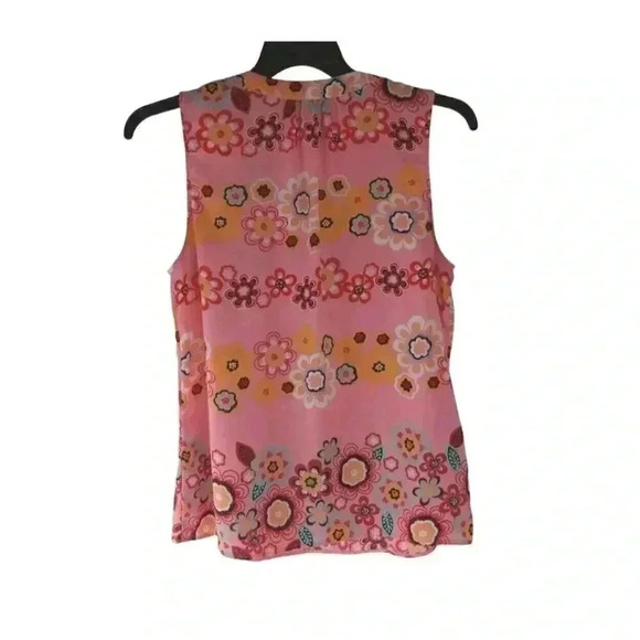 7th Avenue Design Studio New York & Co V-Neck Top Women's Size Large Front Tie - Picture 3 of 12